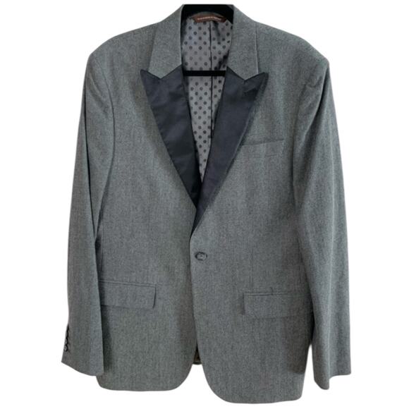 NEW Perry Ellis Size 44R Men's Slim Fit Sport Coat Blazer Jacket Gray Formal - Picture 1 of 13